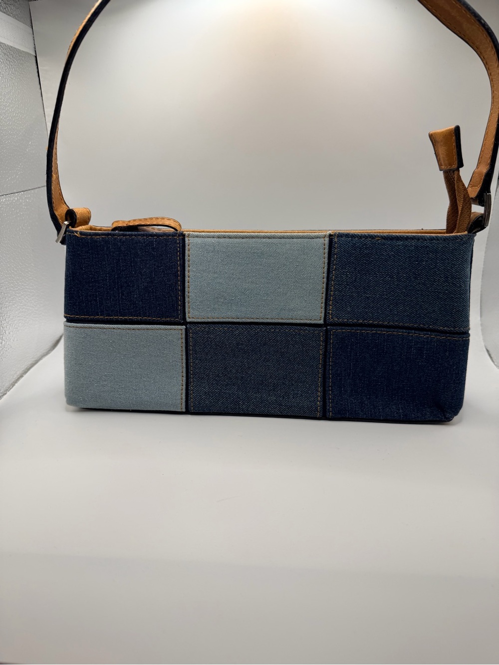 Y2K Aldo denim patchwork shoulder bag